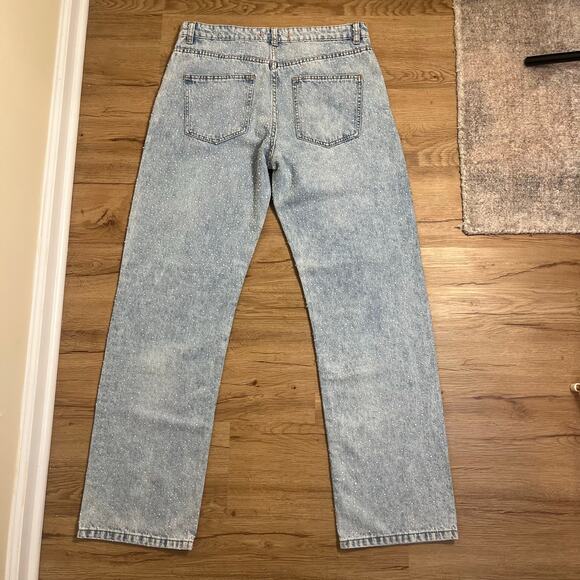 ZARA Women’s Raindrop Jeans Blue High Rise Straight Leg Denim Pants Size 8 - Picture 3 of 12